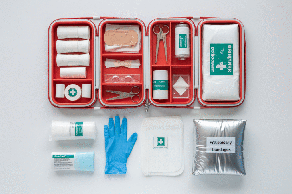 Professional Basic Emergency Life Support course training session showing CPR practice and AED use in Mooloolaba QLD
