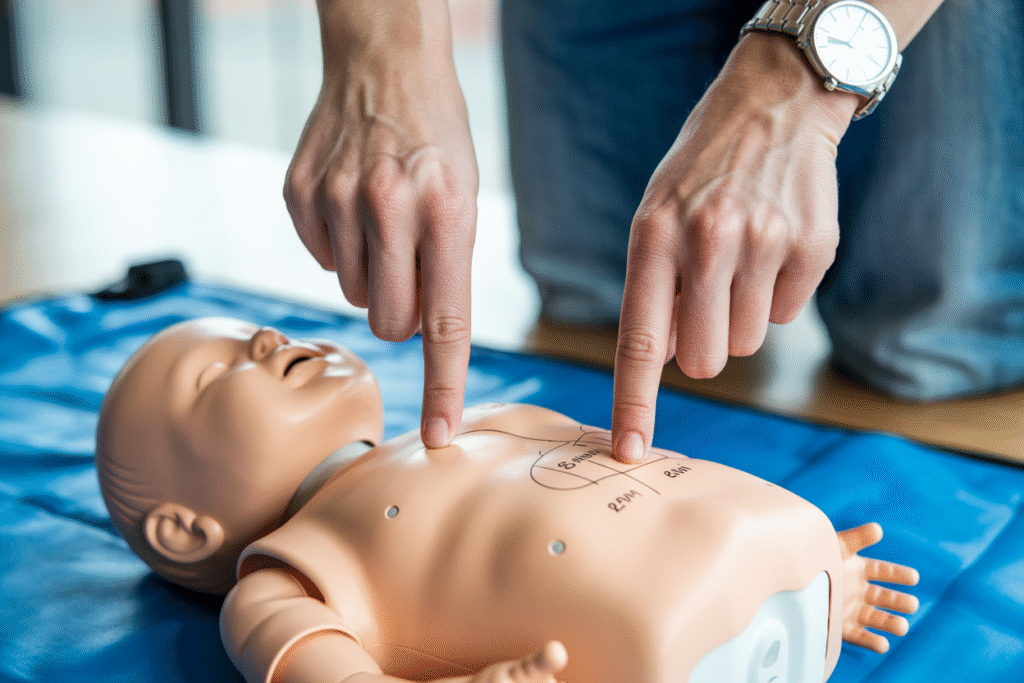 Infographic showing child cardiac arrest survival rates with and without bystander CPR in Queensland