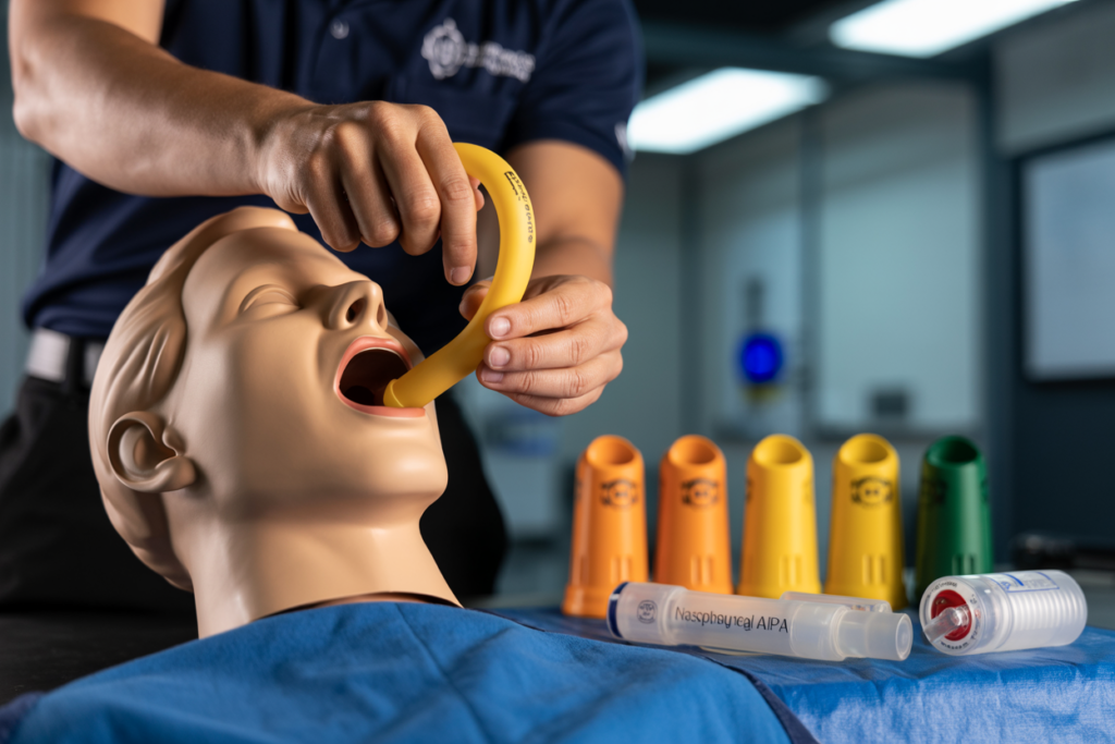 Students practicing CPR and emergency life support techniques during a Basic Emergency Life Support course in Paddington
