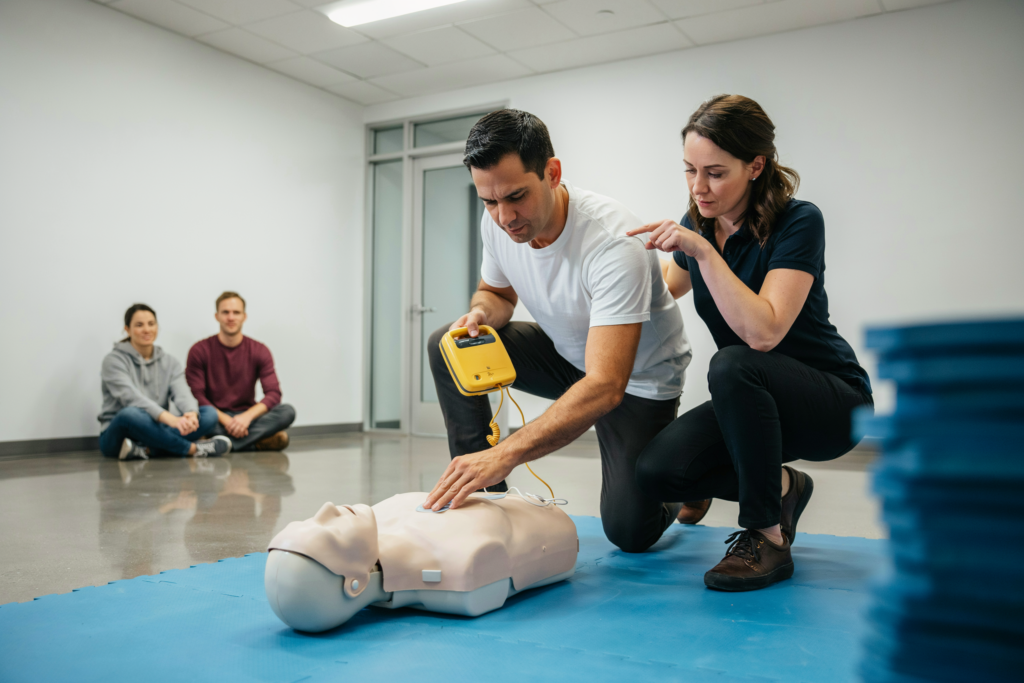 face-to-face AED