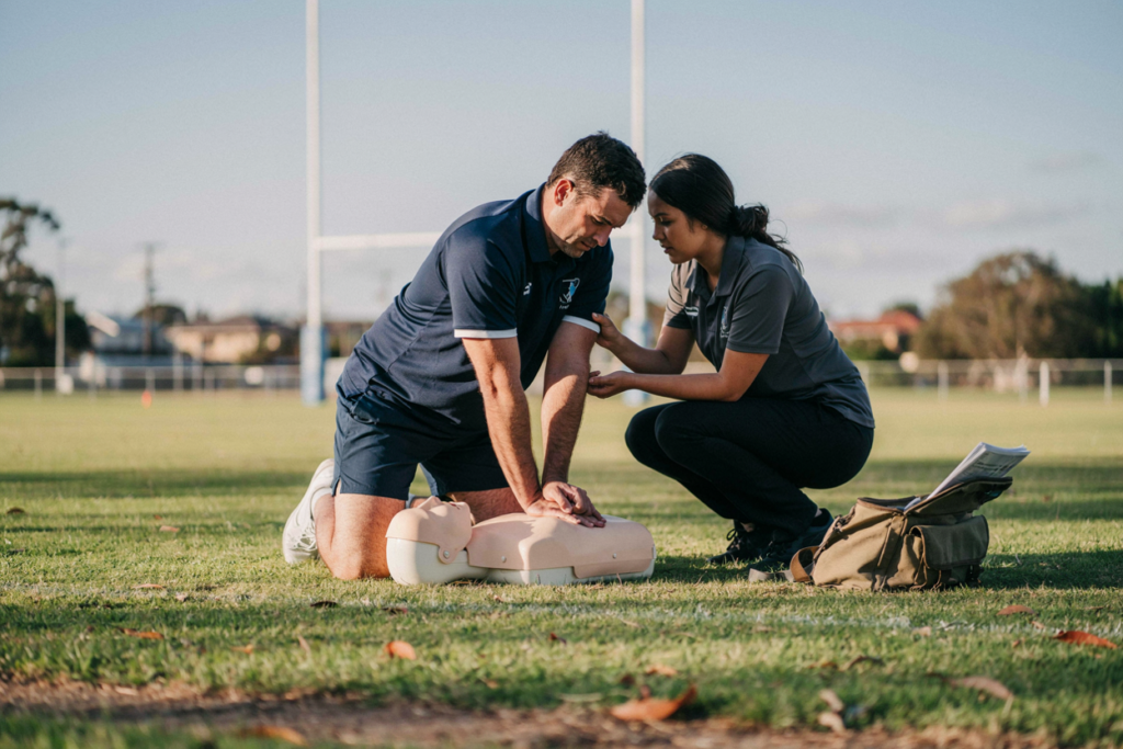 Coach CPR Practical at the Oval