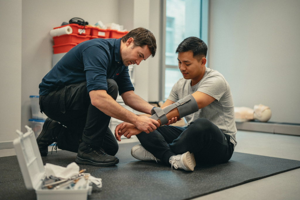 Splinting a fracture