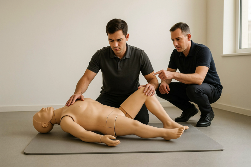rolling into the recovery position